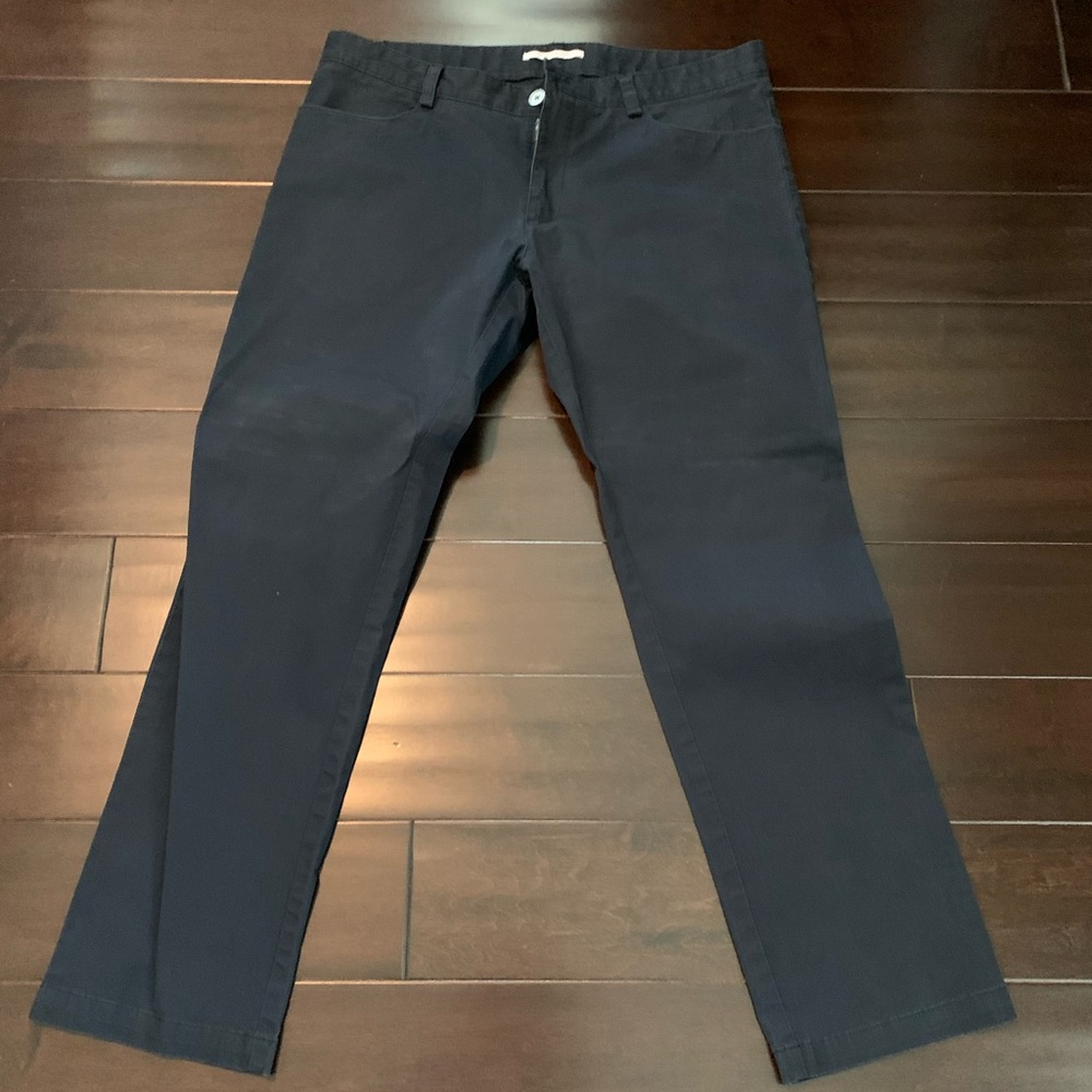 Navy blue slim fit chinos